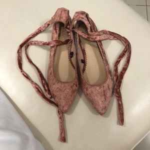 Pink flats